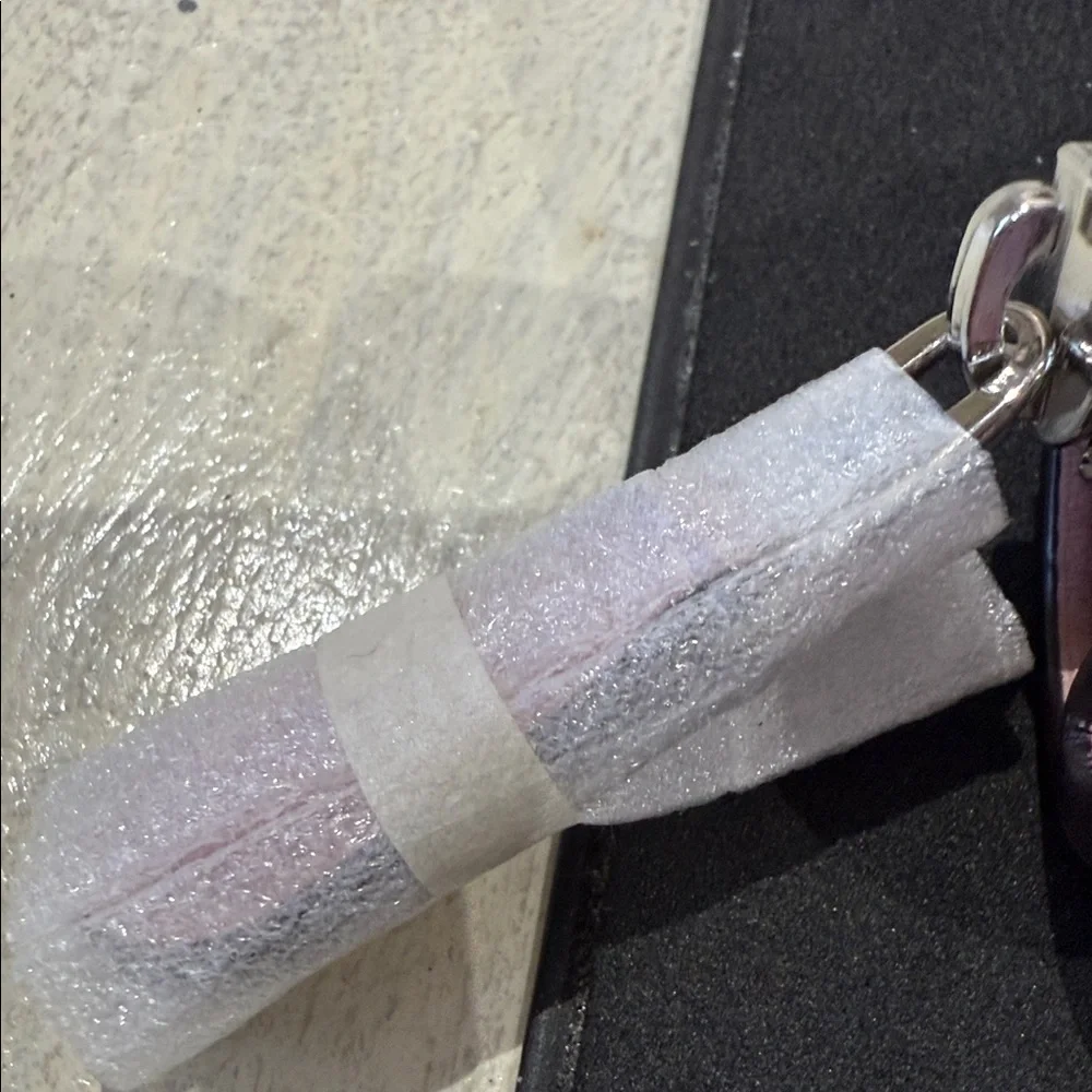 Coach Beige Signature Trifold Wallet- Pink Leather Interior